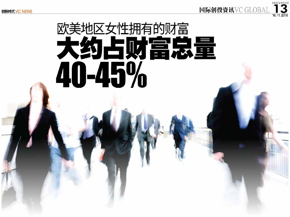欧美地区女性拥有的财富 大约占财富总量40-45%