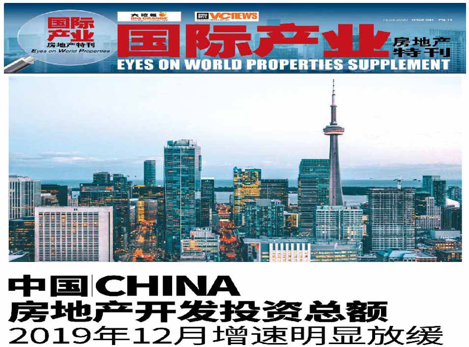 中国 China 房地产开发投资总额  2019年12月增速明显放缓