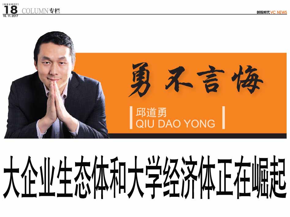大企业生态体和大学经济体正在崛起