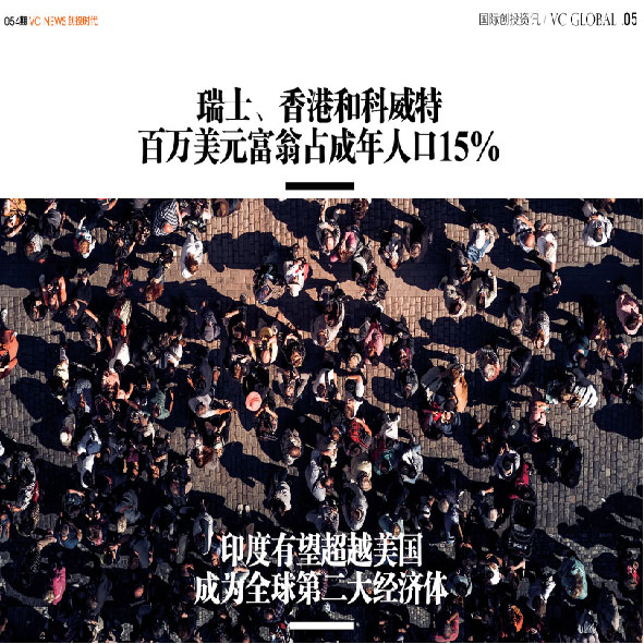 瑞士、香港和科威特百万美元富翁占成年人口15%